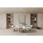 Rachael Neutral Stoneware White Textured Amphora Jug with Handles Vase - Image 6