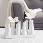 Rectangular Ceramic 8-Tube Multi Bud Table Vase - Image 6