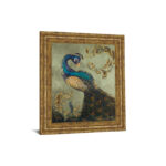 Regal Peacock Wall Art - 22" x 26" - Gilded Radiance Frame - Image 4