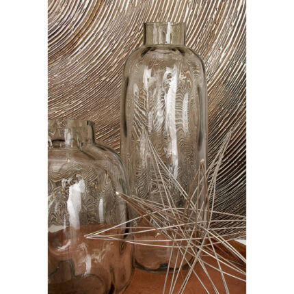 Rennifer Smoked Gray Glass Table Vase - Chic Decora