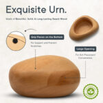 Riverstone Urn for Human or Pet Ashes - Wood Urn Decorative Piece - Small Urn and Large Urn Size - Image 8