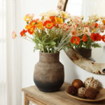 Rockport Rustic Brown Gradient Terracotta Vase, Wide-Body Design for Entryways & Tabletops - Image 2