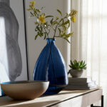 Rounded Glass Vase with Curved Base Design Crafted from Blown Glass for Modern Accent Decor in Casual Home Style Ideal for Display as Standalone Decorative Glassware Piece - Image 6