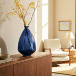 Rounded Glass Vase with Curved Base Design Crafted from Blown Glass for Modern Accent Decor in Casual Home Style Ideal for Display as Standalone Decorative Glassware Piece - Image 2