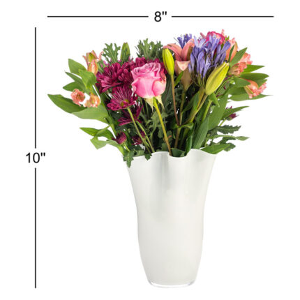 Ruffle Glass Table Vase - Chic Decora