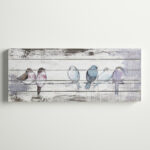 Runda Perched Birds - Hand Painted Wood Plank Panel Wall Décor - Image 6