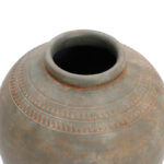Rustic Brown Terracotta 14.6-Inch Tall Urn Vase - Image 3