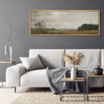 Rustic Countryside "Landscape Clouds Classic French Country Farmhouse Bedroom Extra Large Wall Decor - Image 5