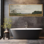 Rustic Countryside "Landscape Clouds Classic French Country Farmhouse Bedroom Extra Large Wall Decor - Image 6