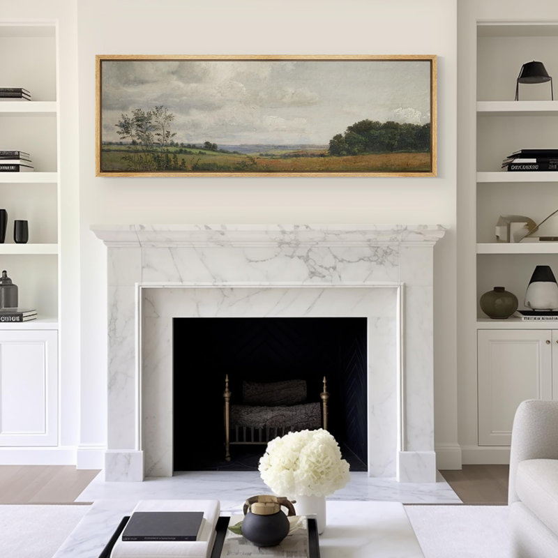 Rustic Countryside “Landscape Clouds Classic French Country Farmhouse Bedroom Extra Large Wall Decor - Chic Decora