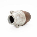 Rustic Cream and Brown Terracotta Urn with Handles 18.5-Inch Tall Vase - Image 7