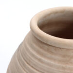 Rustic Terracotta Vase with Ribbed Texture, 15'' Tall Brown Accent for Shelves & Tabletops - Image 6