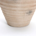Rustic Terracotta Vase with Ribbed Texture, 15'' Tall Brown Accent for Shelves & Tabletops - Image 3
