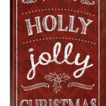 Sagefield 'Holly Jolly Christmas' by Jennifer Pugh Textual Art on Wrapped Canvas