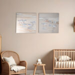 Sandpiper Beach I Amber by Studio Arts - 2 Piece Canvas Wall Art Print Set - Image 7