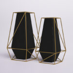 Santino Metal Decorative Vase with Gold Wire Accents - Image 6