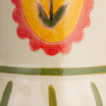 Scandinavian Blossom Hand-painted Stoneware Urn - Image 3