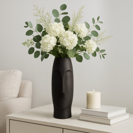 Sculptural Flower Vase for Bookshelf or Coffee Table – Modern Decorative Accent for Home Decor - Chic Decora