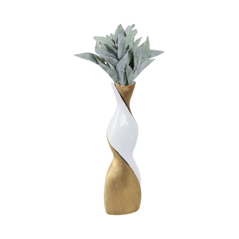 Sculptural Vase with a Twisting Silhouette â€“ Modern Tall Vase and Table Vase for Home Decor â€“ Decorative Flower Vase for Shelf, Entryway, or Mantel Styling - Chic Decora