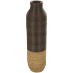 Seagrass Handmade Decorative Dark Brown Vase - Image 2