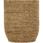 Seagrass Handmade Decorative Dark Brown Vase - Image 8