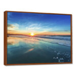 Seascape " Seashore With Distant Sunset "