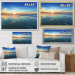 Seascape " Seashore With Distant Sunset " - Image 3
