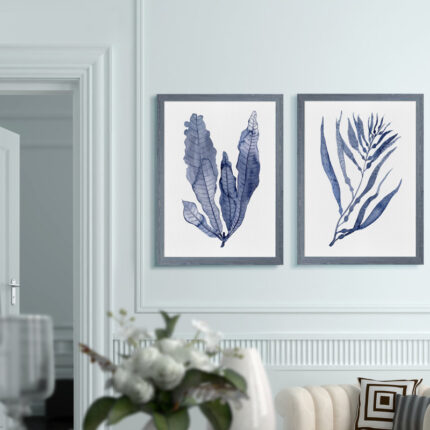 Seaweed Under Water III” – 2-Piece Painting Print Set - Chic Decora