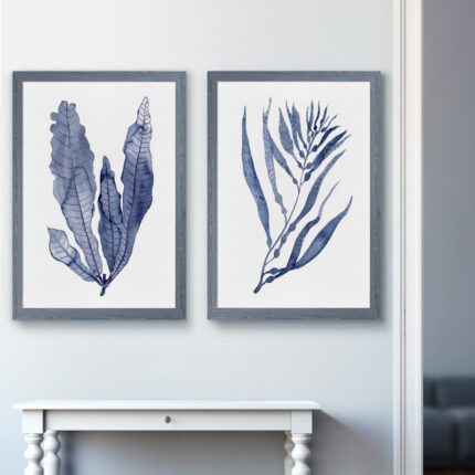 Seaweed Under Water III” – 2-Piece Painting Print Set - Chic Decora