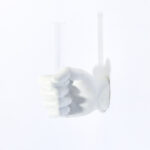 Seniha White Flower Vase Hand Wall Mount - 7" long - Image 4