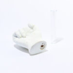 Seniha White Flower Vase Hand Wall Mount - 7" long - Image 7