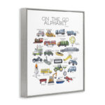 Sevier Watercolor on the Go Transportation Alphabet Kids Wall Décor - Image 8