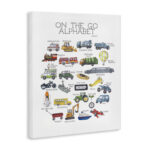 Sevier Watercolor on the Go Transportation Alphabet Kids Wall Décor - Image 2