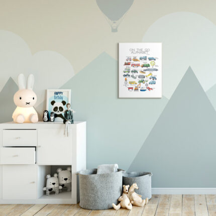 Sevier Watercolor on the Go Transportation Alphabet Kids Wall Décor - Chic Decora