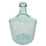 Siebert Recycled Glass Spanish Bottle Decorative Vase with Bubble Texture - Image 2