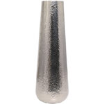 Silver Cedrial Aluminum Metal Tall Hammered Decorative Vase - Image 6