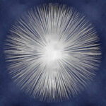 Silver Sunburst On Blue " Silver Sunburst On Blue I " by Abby Young - Image 4