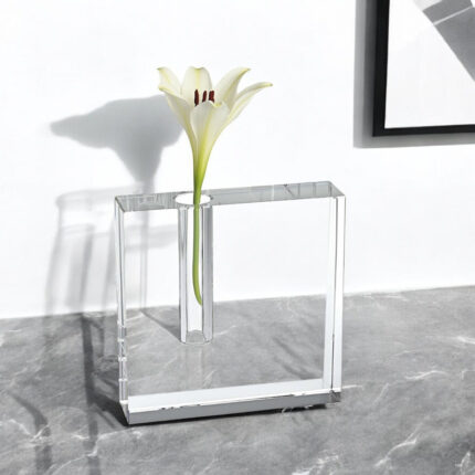 Siraj Clear Lead Free Crystal Bud Vase - Chic Decora