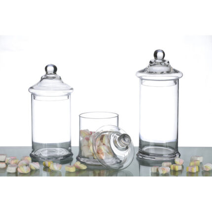 Sirine Clear Glass Apothecary Jar - Chic Decora