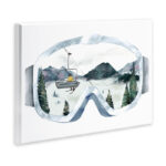 Ski Mountain Reflection In Sports Goggles Winter Forest Oversized Wall Plaque Art By Ziwei Li - Image 2