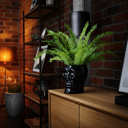 Skull-Shaped Ceramic Vase. - Chic Decora