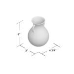 Small French Country Glass Vase, 6.25 inch, 25 oz Capacity - Image 3