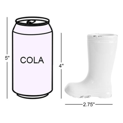 Small Stoneware Boot Vases with Distressed Finish (Set of 4) - Chic Decora