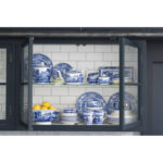 Spode Blue Italian Hexagonal Vase 10.5" - Image 3