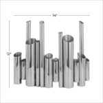 Stainless Steel Metal Organ Pipe Tube Decorative Silver Vase - Image 4