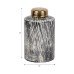 Stoneware Ceramic Decorative Jar with Removable Lid - Modern Accent Piece for Home Decor. - Image 6