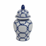 Stoneware Ceramic Vase Decorative Lidded Jar with Classic Design - Elegant Flower Vase Accent Piece for Home Decor - Image 6