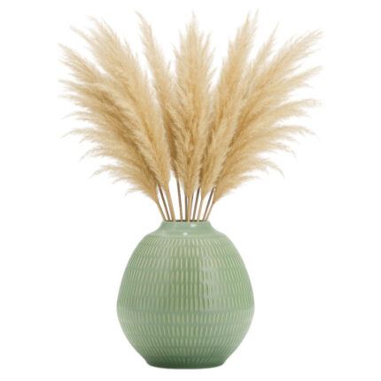 Stoneware Ceramic Vase with Textured Design – Modern Decorative Accent - Chic Decora