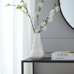 Stoneware Ceramic Vase with Tiered Sculptural Design - Modern Decorative Accent for Contemporary Home Decor and Floral Arrangements - Image 4