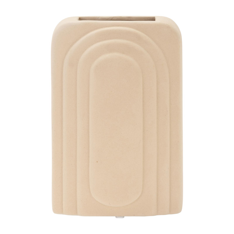 Stoneware Dolomite Vase with Modern Arched Design – Sleek Decorative Accent for Contemporary Interiors. - Chic Decora